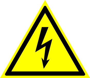 W08 внимание! опасность поражения электрическим током  (пленка, сторона 250 мм) - Знаки безопасности - Предупреждающие знаки - магазин "Охрана труда и Техника безопасности"